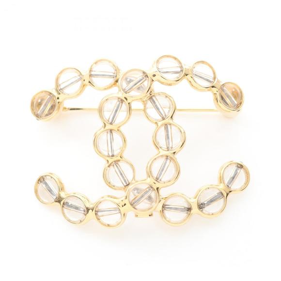 CHANEL Clear Logo Brooch - Picture 1 of 5
